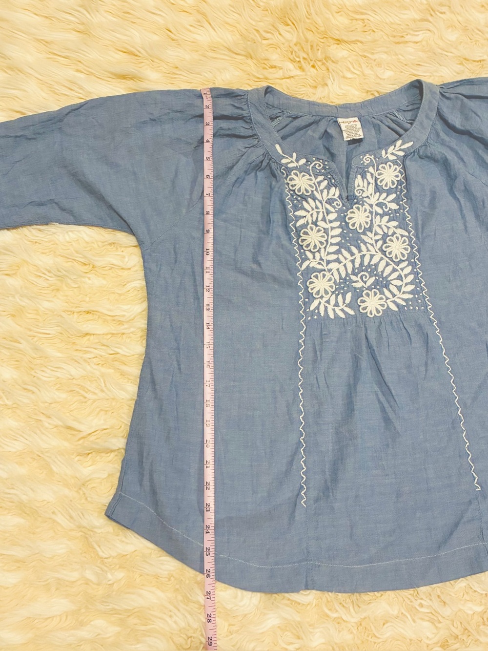 Last price Drop ❤️ Abrazo Embroidered Boho Blouse  Elegant Accents size L - Picture 13 of 14
